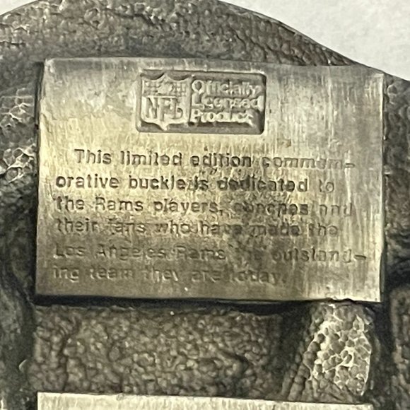 VINTAGE LA RAMS BELT BUCKEL. Come on now, we’re all those ram fans. S B repeat! - Picture 5 of 5